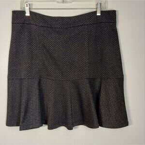 REITMANS Petites Women's 14P Classic Black and Gray Woven Knit Mini Skirt